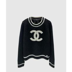 로고 니트 상의