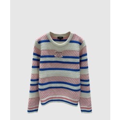 로고 니트 상의