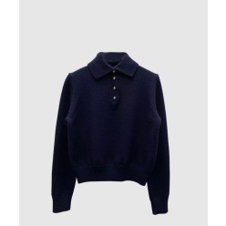 로고 니트 상의