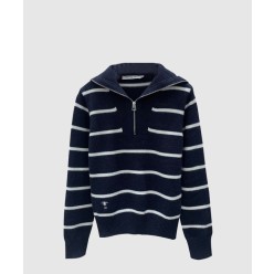 프린트 니트 톱