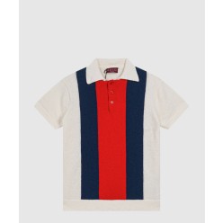 코튼 블렌드 테리 니트 폴로 셔츠