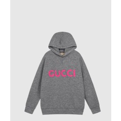 로고 엠브로이드 울 후드 스웨터