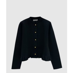 프린트 니트 톱