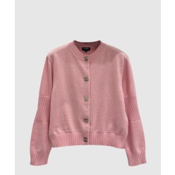 로고 니트 코트