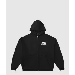 프린트 코튼 저지 집업 후디