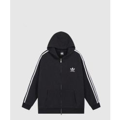 코튼 저지 집업 후디