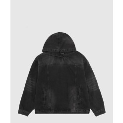 로고 후드 긴팔