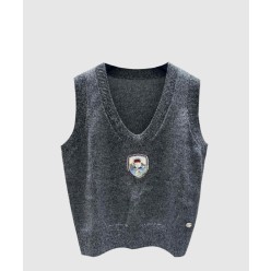 프린트 니트 톱