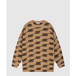 프린트 니트 톱