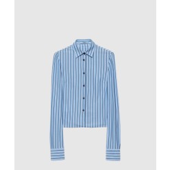 로고 프린트 셔츠 톱