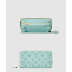 펀칭 로고 지퍼 여밈 가죽 지갑 M83489