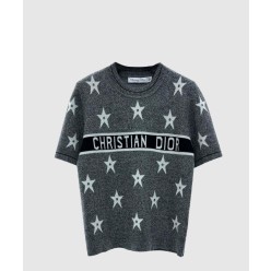 프린트 니트 톱