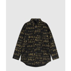 로고 프린트 셔츠 톱