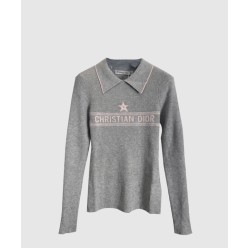 프린트 니트 톱