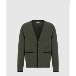 로고 니트 코트