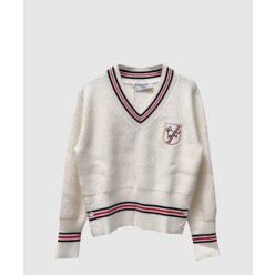 프린트 니트 톱