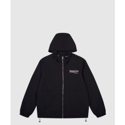 프린트 코튼 저지 집업 후디