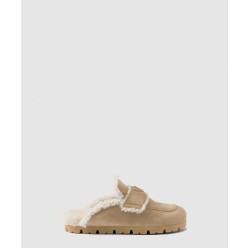 스웨이드 및 시어링 슬리퍼 1S711M