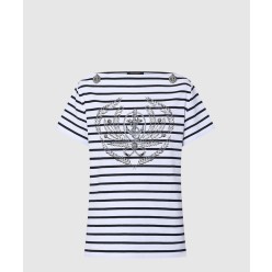 프린트 니트 톱