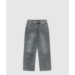 로고 프린트 스트레이트 진