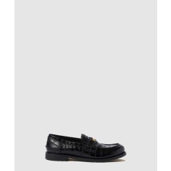 크로커다일 프린트 가죽 로퍼 5D273E