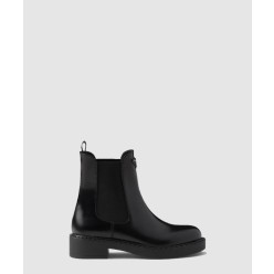 브러쉬드 가공 송아지 가죽 첼시 부츠 1T703N