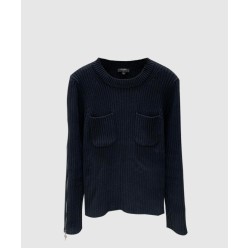 프린트 니트 톱