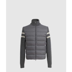 패딩 울 집업 카디건