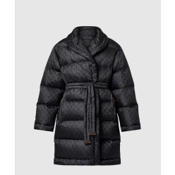 로고 니트 코트