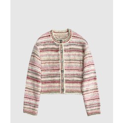 프린트 니트 톱