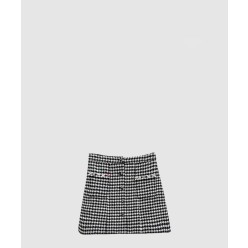 로고 하프 스커트