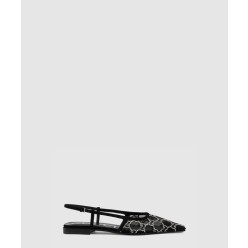 크리스탈 슬링백 플랫 슈즈 771662