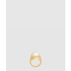 수지 진주와 골드 장식 신주 반지 461CI6