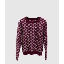 프린트 니트 톱