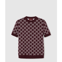 리버시블 GG 울 자가드 탑