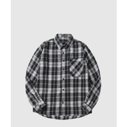 체크 셔츠 코트