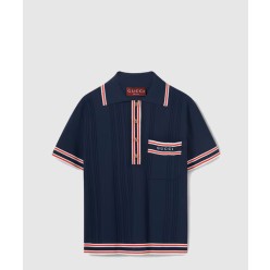 스트라이프 트리밍 폴로 탑