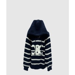 프린트 니트 톱