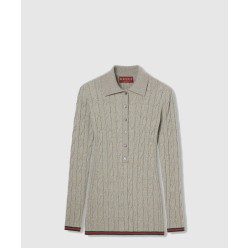 파인 케이블 및 리브 울 폴로 탑