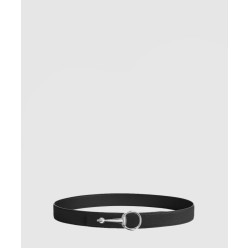 라이더 버클 양면 가죽 벨트