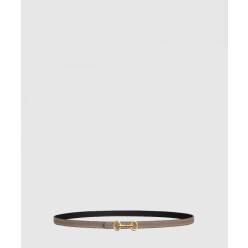 헤리티지 버클 양면 가죽 벨트