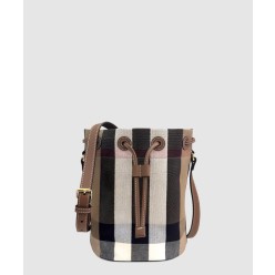 체크 캔버스 스몰 버킷백 80840451