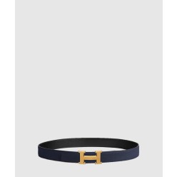 H Guillochee 벨트 버클 리버서블 가죽 스트