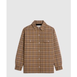 오버셔츠 체크 울