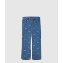 로우 웨이스트 크롭 데님 팬츠