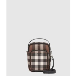 체크 레더 크로스바디백 80491181