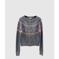 프린트 니트 톱