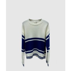 스트라이프 크루넥 스웨터