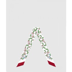 실크 트윌 플로라 프린트 넥 보우 656611