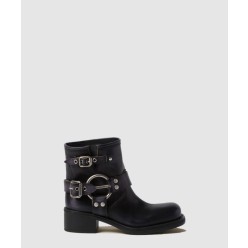 빈티지 룩 가죽 부티 5T953D